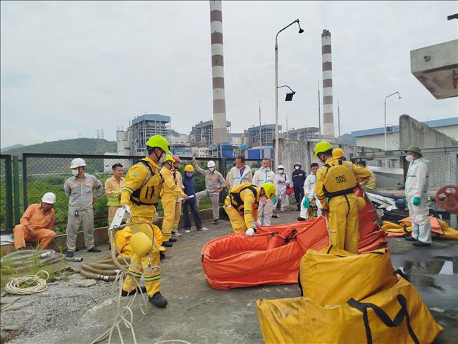 Công ty cổ phần Nhiệt điện Quảng Ninh tổ chức tập huấn ứng phó sự cố tràn dầu năm 2026